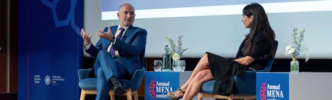 H.E. Dr. Nabeel Koshak, CEO of Saudi Venture Capital Company fireside chat with Luisa Alemany, Associate Professor of Management Practice in Strategy and Entrepreneurship at London Business School 22nd MENA conference