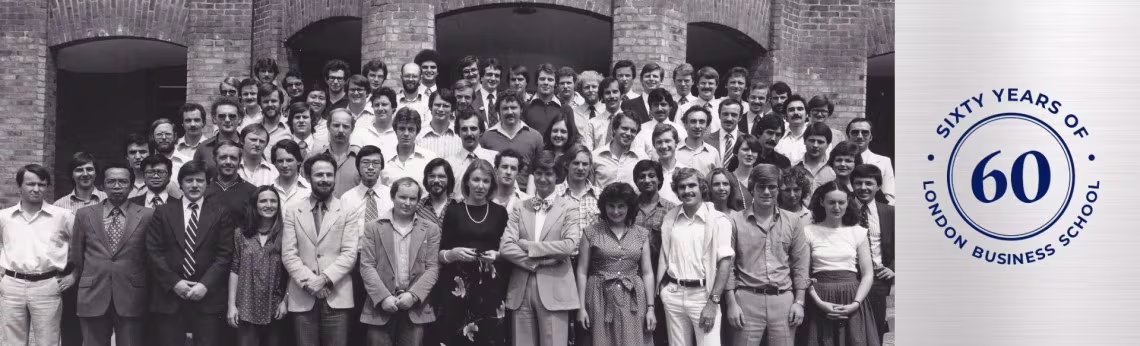Images showing early students of LBS at the Sussex Place campus