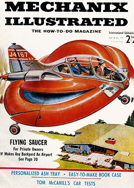 The “Flying Saucer For Private Owners”.  Source: Mechanix Illustrated.